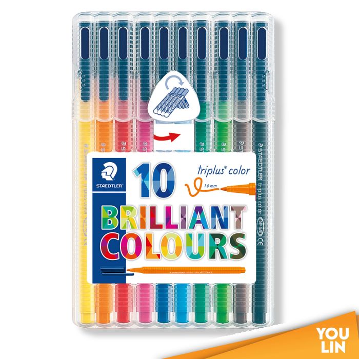 STAEDTLER 323 SB10 Triplus Set Of 10 Colors Colour Pen Am