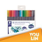 STAEDTLER 3001 TB18 02 Double-Ended Watercolour Brush Pen - 18colours