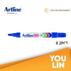 Artline 90 Permanent Marker Pen 2.0-5.0mm 2'S - Blue