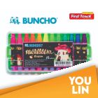 Buncho Fluorescent Crayon 12 Colour