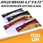 APLUS WE4595 4.5" X 9.75" White Envelope 20'S (P&S)