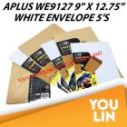 APLUS WE9127 9" X 12.75" White Envelope 5'S