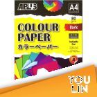 APLUS CP4802 A4 80gm Mix Dark Colour Paper 100'S Ast