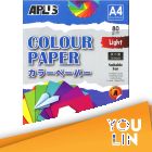 APLUS CP4701 A4 80gm Mix Light Colour Paper 50'S Asst