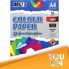 APLUS CP4601 A4 80gm Mix Light Colour Paper 30'S Asst