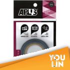 APLUS 3MM X 33Y Whiteboard Line Tape - Black