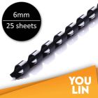 APLUS 6MM Binding Comb - Black 100'S