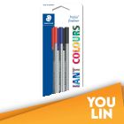 STAEDTLER 334 SBK3-1 Triplus Fineliner Set of 3 (Blk, Blu & Red)