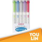 Zebra WKT7-5C-NC Mildliner Highlighter 5pcs