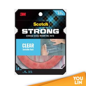 SCOTCH 410-M19 MOUNTING TAPE - CLEAR 19MM X 4M