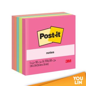 3M 654-5AN (3" x 3" x 5PAD) Post it Note Poptimistic Collection