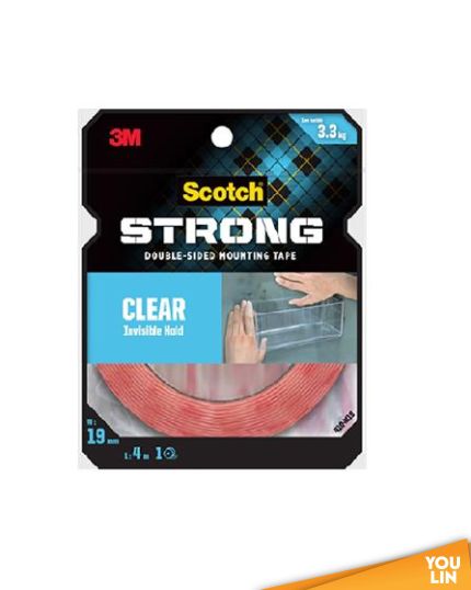 SCOTCH 410-M19 MOUNTING TAPE - CLEAR 19MM X 4M