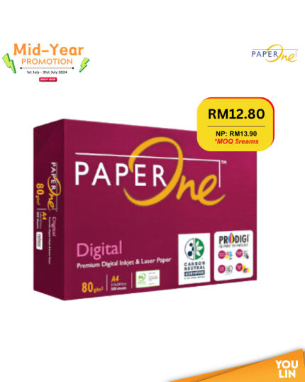 PaperOne A4 80gsm Digital - Carbon Neutral P1D 500's/ream