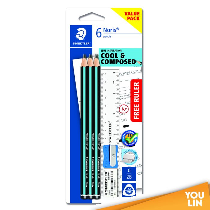 STAEDTLER 118 SBK-3 2B Triangular Exam Set - Blue - Writing