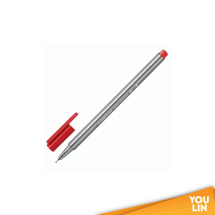 Staedtler Triplus Fineliner Pens, 0.3mm, Red, Pack of 10 (334-2)