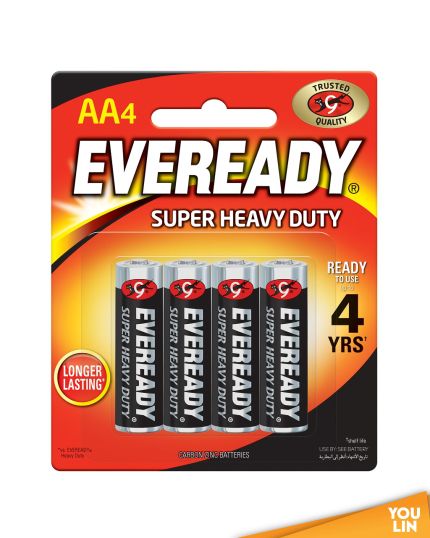 Eveready 1215BP4M AA Super Heavy Duty Battery 4pc Card