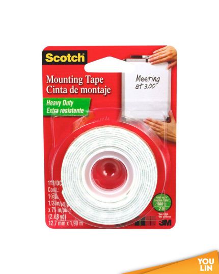 SCOTCH 124-10M MOUNTING TAPE - 24MM X 10M