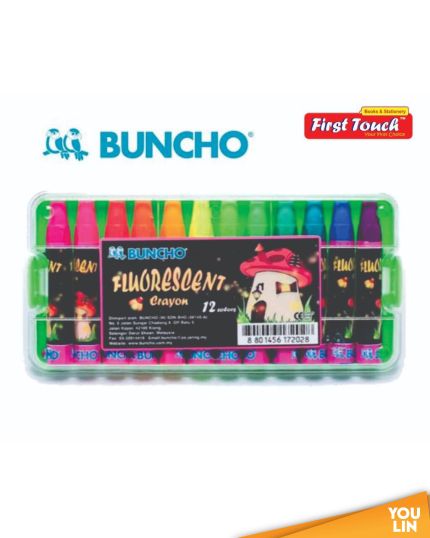 Buncho Fluorescent Crayon 12 Colour