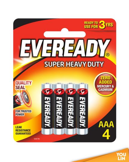 Eveready 1212BP4 AAA Super Heavy Duty Battery 4pc Card