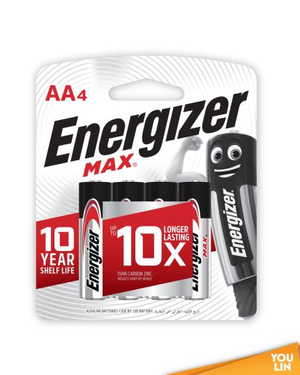 Energizer E91BP4M AA Battery 4pc Card