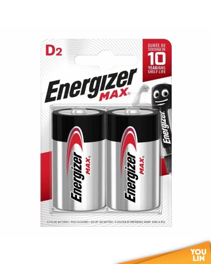 Energizer E95BP2 D Battery 2pc Card