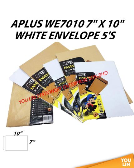 APLUS WE7010 7" X 10" White Envelope 5'S