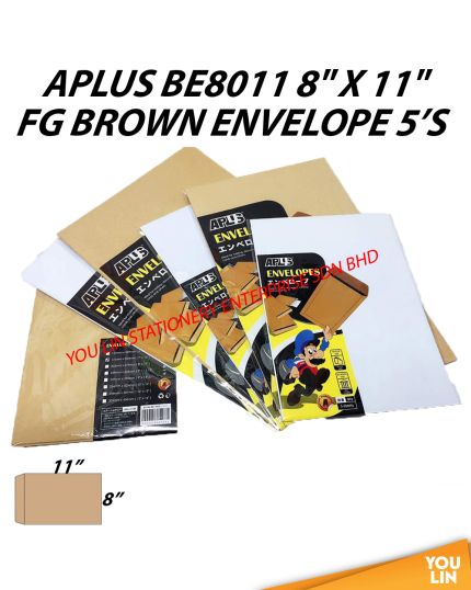 APLUS BE8011 8" X 11" FG Brown Envelope 5'S