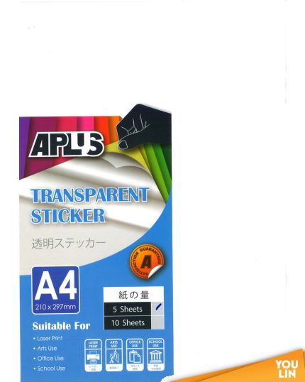 APLUS A4 Transparent Sticker 5'S