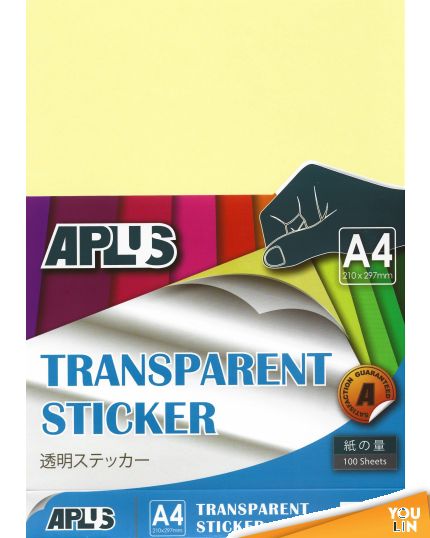 APLUS A4 Transparent Sticker 100'S