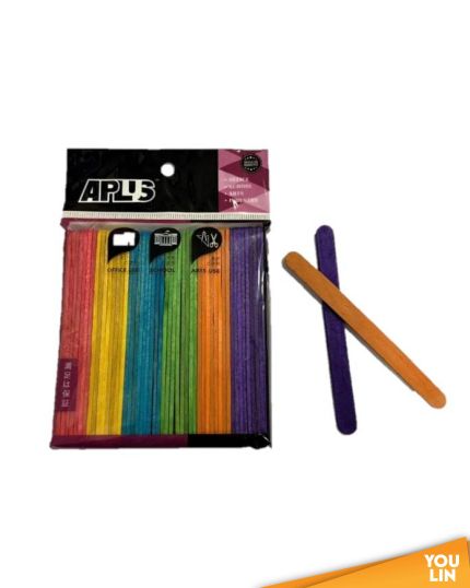 APLUS Pine Wood Stick 11.4cm 50pcs - Colour