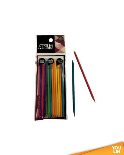 APLUS Round Wood Stick  11.4cm 20pcs - Colour