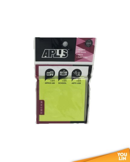 APLUS SN33CG 3'' X 3'' Stick On Note - Cyber Green