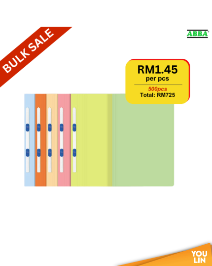 ABBA 350 (PM) PLASTIC FLAT FILE x 500pcs