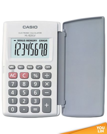 Casio Calculator 8 Digits HL-820LV With Cover Suitable