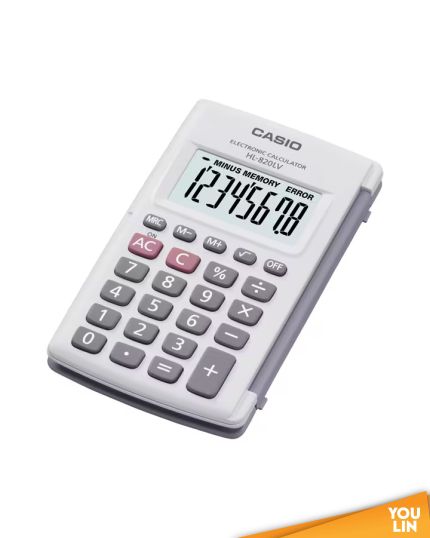 Casio Calculator 8 Digits HL-820LV With Cover Suitable