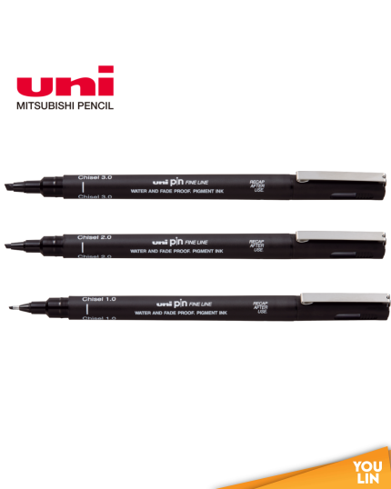 UNI PIN CS1/2/3-200 Chisel Fine Line Markers