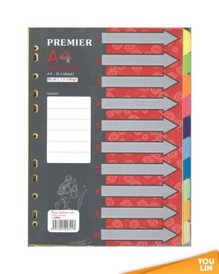 Premier 10 Colour Index Divider