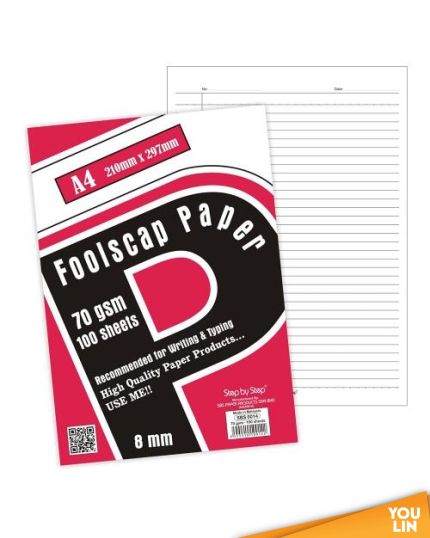 SBS 0014 A4 70GM SINGLE FOOLSCAP PAPER 100'S