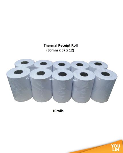 Thermal Receipt Roll 80mm x 57 x 12