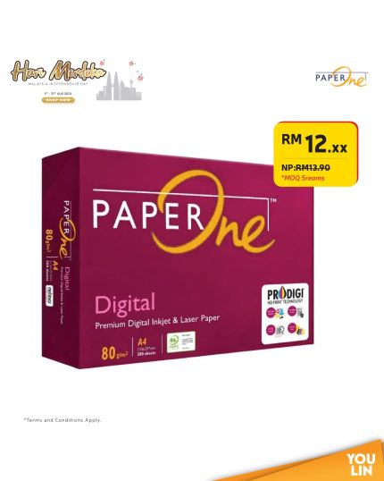 PaperOne A4 80gsm Digital - Carbon Neutral P1D 500's/ream