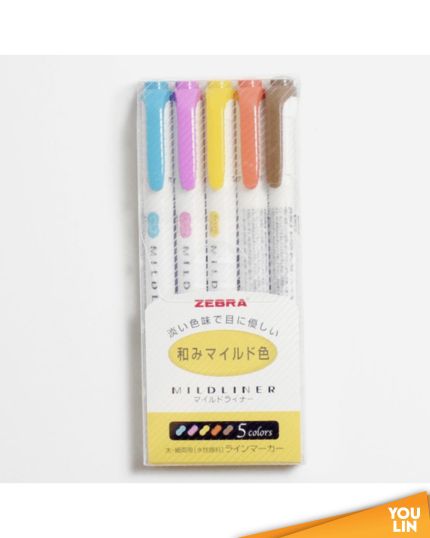 Zebra WKT7-5C-RC Mildliner Highlighter 5pcs