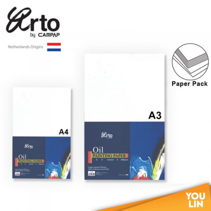 Arto CR37143/4 300GSM Oil Painting Paper Pad 10'S