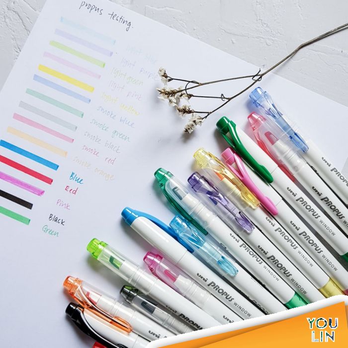 UNI 103T Propus Window Highlighter Pen Double Sided Tip