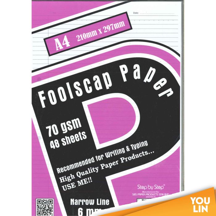 SBS 0024 A4 70GM NARROW LINE FOOLSCAP PAPER 100'S