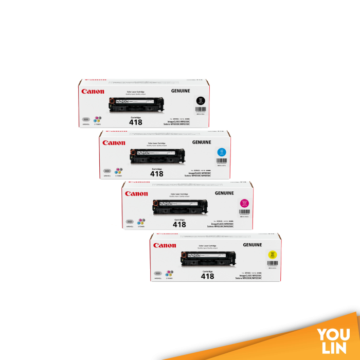 Canon Cartridge 418 Toner Cartridge (Per Pcs) - Colour