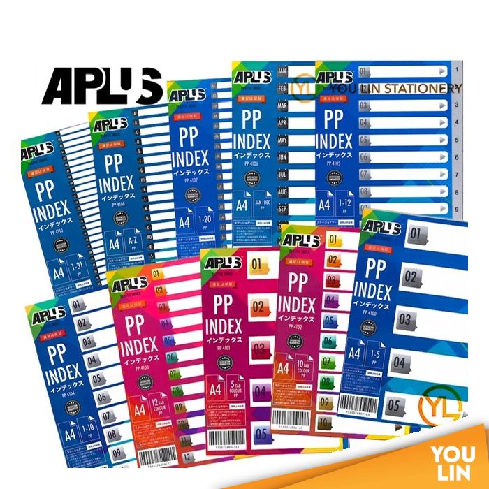 APLUS PP-4207 PP Index Divider 1-20 (Colour)