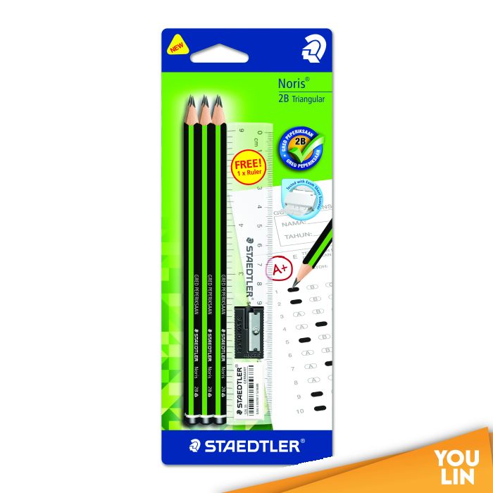 STAEDTLER 118 SBK-4 2B Triangular Exam Set - Green