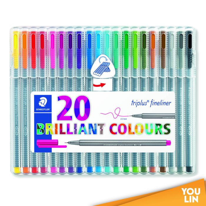 STAEDTLER 334 SB20 Triplus Fineliner  Set of 20 Colors