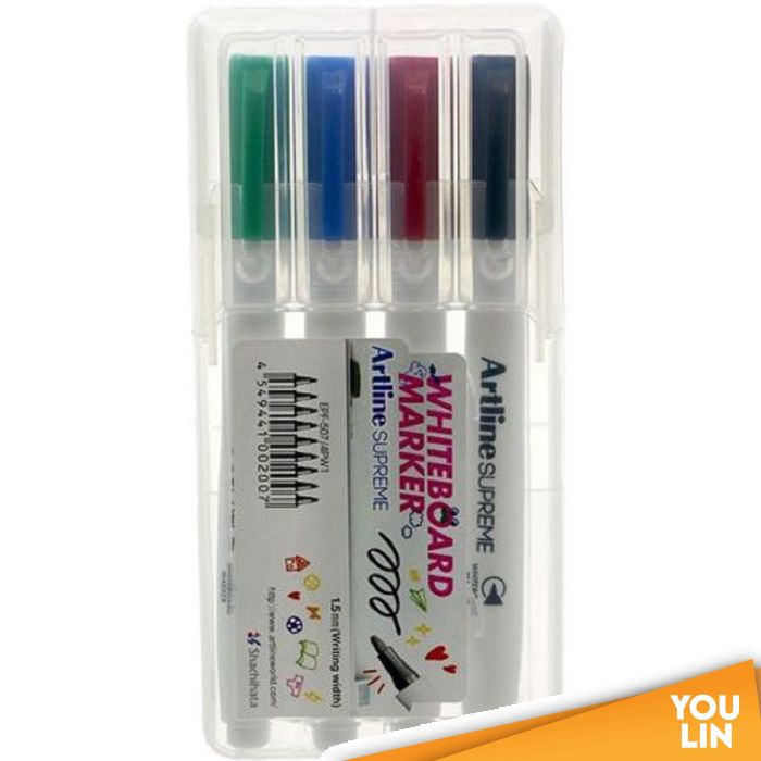 Artline EPF-507/4PW1 Supreme Whiteboard Marker Pen 1.5mm 4 Colour