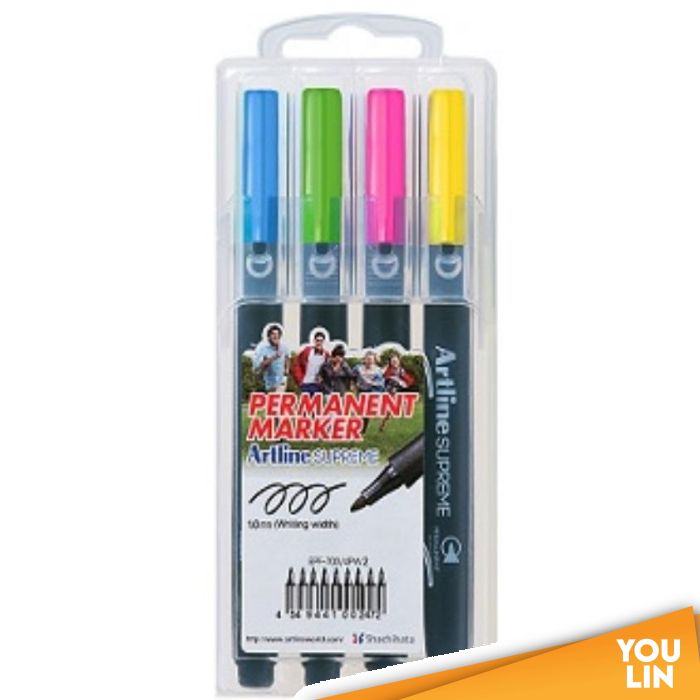 Artline EPF-700/4PW2 Permanent Supreme Marker Pen 1.0mm 4 Colour